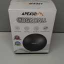 APEXUP Yoga Ball Exercise Ball Anti Slip Heavy Duty for Fitness, Balance & Core Workout (S (15"~18") 45cm, Black)
