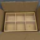 Dicunoy 2 Pack Bamboo Tea Bag Organizers, Wood Tea Bag Storage for Drawers with 6 Roomy Compartments, Sturdy Tea Chest Boxes for Shelf, Coffee Station, Sugar Packet, Sweeteners, Small Packets