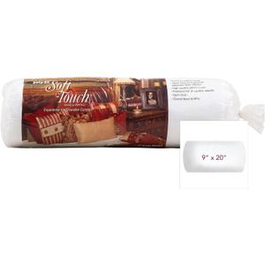 Poly-Fil Fairfield Soft Touch Neck Roll Pillow, Pillow Inserts Fiber, Durable Polyester and Cotton Cover with 200-Thread Count, Machine Washable, 9" x 20"