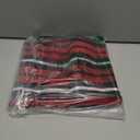 Buffalo Plaid Outdoor Rug Christmas Door Mat Christmas Decor Welcome Rug Cotton Hand-Woven Layered Door Mats for Front Porch, Kitchen, Farmhouse, Entryway (24"x51", Red/Black/White)