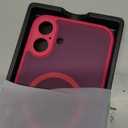 CANSHN Magnetic for iPhone 16 Plus Case, Upgraded [Full Camera Protection] [Compatible with Magsafe] [Translucent Matte] Shockproof Protective Phone Case for iPhone 16 Plus - Hot Pink