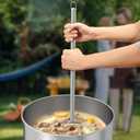 42" Stainless Stiring Paddle Mash Spatula Mixing Paddle Perfect for Cooking, Crawfish and Brewing, Grill, Seafood Boils, Durable 42-in Stainless Steel Stir Paddle Mixer Wide Huge Spatula Paddle