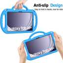 AVAWO Kids Case for Samsung Galaxy Tab A11+ Plus/A9+ Plus 11 Inch Case, with Strap, Shockproof Lightweight Handle Stand 2025/2023 Model with Lanyard, Blue