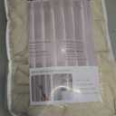 Beige Cream Pinch Pleated Linen Curtains 84 Inch Long for Living Room Bedroom 2 Panels Natural Birch Viral Back Tab Farmhouse Pinch Pleat Curtain with Hooks Rings Floor to Ceiling Semi Sheer Drapes