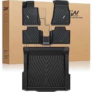 3W Floor Mats & Cargo Liner Custom Fit for 2019-2025 2026 G20 BMW 3 Series 330i Sedan, TPE All Weather Floor Liner for BMW 3 Series G20 1st and 2nd Row Full Set Car Mats (NOT for 330e/GT)