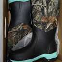 TIDEWE Rubber Boots for Women with Steel Shank, 6mm Neoprene Waterproof Insulated Mid Calf Rain Boots, Sturdy Hunting Work Boots for Farming Gardening Fishing (9, Next Camo G2)