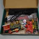 Train Set for Kids 3-5 4-7 4-8, Classic Christmas Electric Train Toys Set with Locomotive Engine, Lights & Sound, Tracks for Christmas Tree, Toy Train Set Gift for 3 4 5 6 Years Old Kids Boys Girls