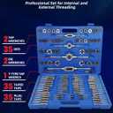 110PCS Tap and Die Set, Metric Tap and Die Rethreading Kit, Thread Chaser Set for Cutting External and Internal Threads,Metric Size M3 to M16 with Storage Case (Pakage)
