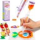 Caydo 5mm Fuse Bead Pen, Purple Fuse Beads Dispenser for Holiday Home DIY Decor, Parent-Child Interaction and Kid's Crafts Boosts Efficiency Saves Time High Capacity & Transparent Pen Body(Patented)