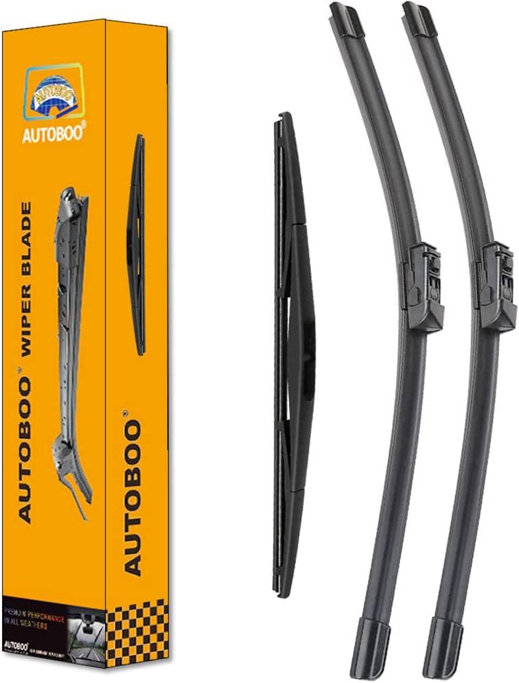 AUTOBOO 24"+18" Windshield Wipers with 14" Rear Wiper Blade Replacement for Mazda CX-5 CX-9 CX5 CX9 2017 2018 2019 2020 2021 2022 2023 -Original Factory Quality (Pack of 3)