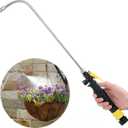 Mist Watering Wand For Hanging Baskets,25 Inch Spray Wand With Adjustable Nozzle, Car Pet Window Cleaning Tool, Great For Watering Seedbeds, Hanging Plants, Deck Plants.90-degree curved nozzle