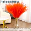 38" 10 Stems Orange Pampas Grass Decor - Tall Faux Pampas Grass for Floor Vase Fluffy Artificial Pampas Grass for Boho Home Wedding Mothers Day Decoration