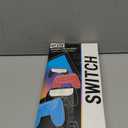 Orzly Grips for Nintendo Switch Joycon Controller Grips for Super Smash Brothers and Other Games Party [4 Pack] Joy-Cons Grips with LED Light Edition - Patented Design (1x RED & 1x BLUE & 2 BLACK)