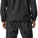 Zipper Sauna Suit with Hood - Ultimate Sweat Suit for WeightLose, Men's Sauna Suit | Intense Workout Gear for Men (X-Large, Black Jacket&pants)