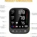 Blood Pressure Machine, Automatic Upper Arm Blood Pressure Monitor with 2x199 readout, 4.5 inch Backlit Large Screen Adjustable Large Cuff 9 to 17 inches - arrhythmia and Home Hypertension Detector