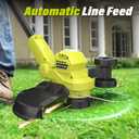 SEYVUM 20V String Trimmer and Leaf Blower Combo Kit, 12-inch Cordless Weed Trimmer with 6 Pcs Grass Cutter Spool Line, 500 CFM Electric Leaf Blower for Lawn Care with 2 X 4.0Ah Battery and Charger