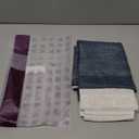 jinchan Linen Valance for Farmhouse Living Room Windows 16 Inch Slubbed Crossed Double Layer Window Valance Light Filtering Rustic Country Overlay Rod Pocket 1 Panel Navy Blue