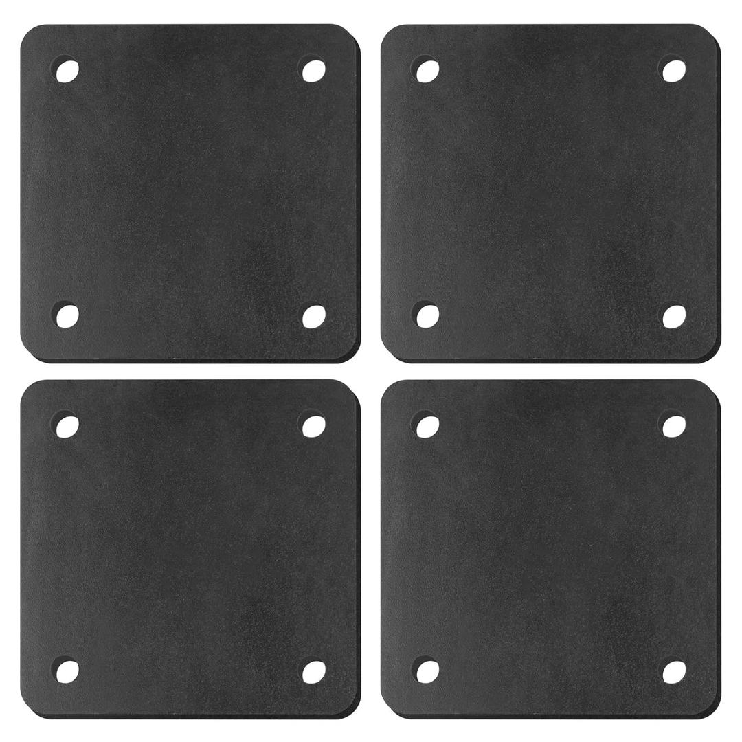 Rocaris 4 Pcs 6 X 6 X 1/4 Inch A36 Steel Plate Hot Rolled, Steel Base with 4 Holes Metal Square for Construction Boards, Structure Support, Weldable Square and Industrial