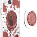 PopSockets iPhone 15 Case with Round Phone Grip Compatible with MagSafe, Phone Case for iPhone 15, Wireless Charging Compatible, Harry Potter - Gryffindor
