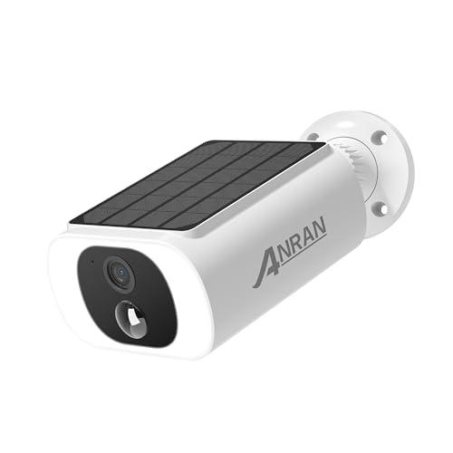ANRAN 2K Solar Security Cameras Wireless Outdoor, 2.4Ghz WiFi Surveillance Outdoor Camera for Home Security with Embedded Solar Panel, Color Night Vision, 2-Way Talk, IP67 Waterproof, Work with Alexa