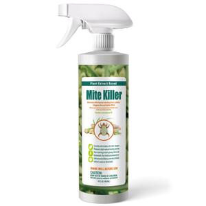 EcoVenger Mite Killer 16 OZ Spray, Kills Dust Mites, Scabies, Bird Mites, Chiggers, Poultry Mites, Spider Mites for Residential, Plant, Animals & Birds, Plant-Based Child and Pet Safe