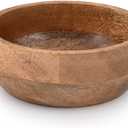 Samhita Mango Wood Round bowl Perfect for Nuts, Candy, Appetizer, Snacks, Olive and Salsa. Looks Absolutely Beautiful With Your Kitchen Setting. (5" x 5" x 2")