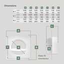 Vent Systems 4" inch Air Vent Duct Connector Flange Straight Ventilation Pipe Plastic Ducting Connector Plate For Cooling Heating Ventilation System HVAC With Valve