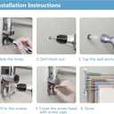 Towel Rack Wall Mounted JSVER Bathroom Towel Rack, Space Saving Towel Holder, 13.4 Inches Swivel SUS304 Stainless Steel Towel Bar, 180 Rotation 6 Arms Towel Racks for Bathroom