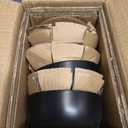 Sheffield Home Large Stoneware Cereal Bowls - Set of 6, 28oz Capacity - Dishwasher & Microwave Safe - 6" Diameter, Stylish & Functional for Everyday Use – Black