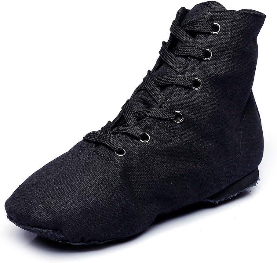 MSMAX Jazz Boot Shoes Women Character Shoes for Woman Ankle Boots for Men (7.5, 39 Black)