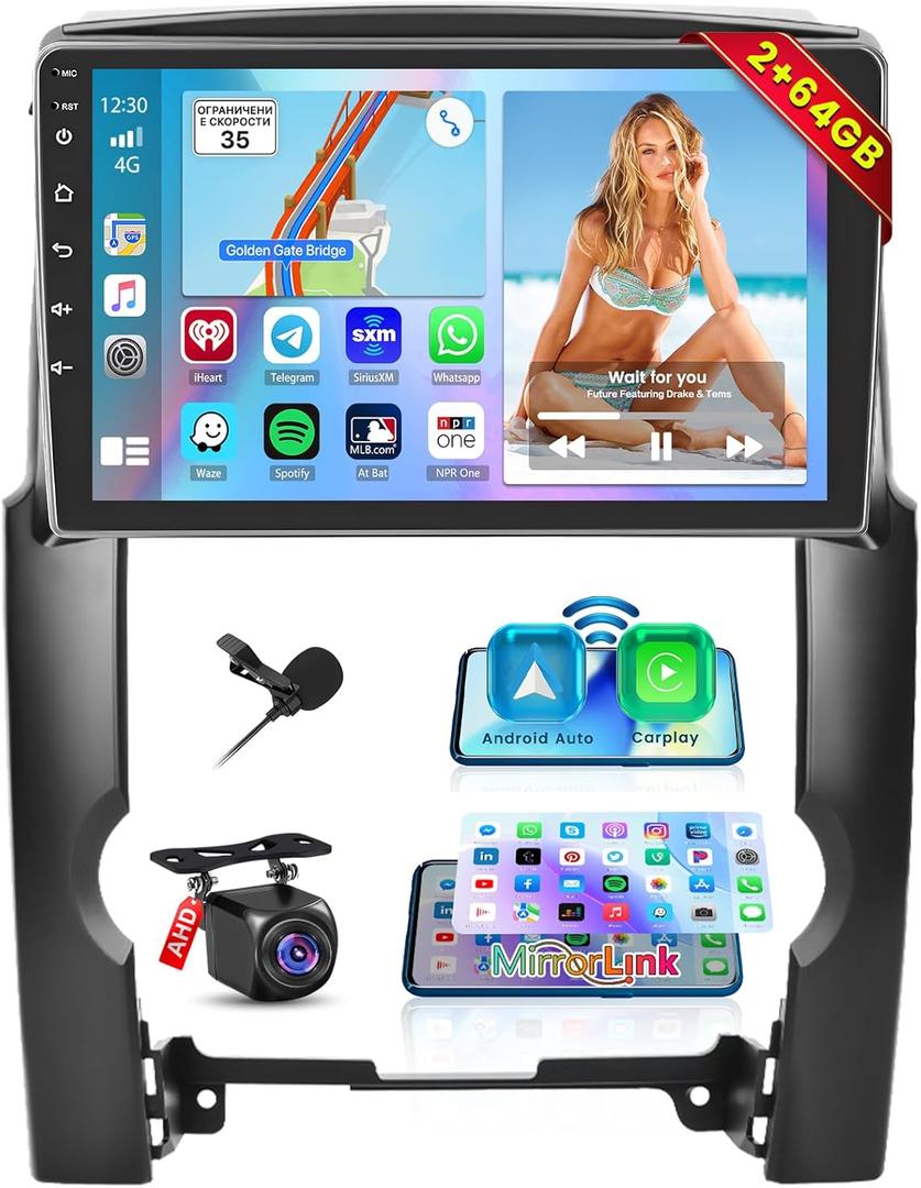 [2G+64G] Car Radio for Kia Sorento 2009-2012, 10.1 Inch Android 13 IPS Touch Screen for Sorento Car Stereo with Wireless Carplay/Android Auto, Bluetooth, GPS Navi, WiFi, SWC, DSP + Backup Camera