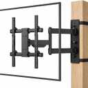 ZeboZap ZZTVA2044 DIY Gazebo | No Drill Full Motion | Outdoor | Patio | Pergola | Post TV Mount | Stainless Steel Screws | Weatherproof | Holds 80lbs | Black