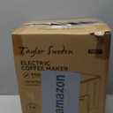 Taylor Swoden 12-Cup Programmable Coffee Maker, Regular & Strong Brew Drip Coffee Machine for Home and Office, Glass Carafe, Pause & Serve, Auto Shut Off, Gray & Stainless Steel