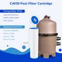 Fil-fresh C4030 Pool Filters Cartridge Compatible with Hayward SwimClear C4030, C4025,C4020, Replace Hayward CX880XRE, Pleatco PA106, Unicel C-7488, 4106 sq. ft, 4-Pack