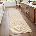 Modern Rug 2x6 Runners for Hallways, Abstract Kitchen Runner Rugs Non Slip Bath Runners, Rainbow Washable Runner Rug for Bedroom, Soft Long Rugs for Entryway Bathroom Laundry Dorm, Orange
