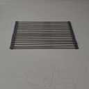 BBXTYLY Extra Expandable Roll Up Dish Drying Rack,Over The Sink Drying Rack Sink Cover Kitchen Sink Accessories Kitchen Rolling up Stainless Steel Drainer, Foldable,RollableGray22.8''-12.4'' (Grayexpandable Wides Size)