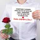 2 x TQDaiker Valentine's Day Card for Husband or Wife, Funny Marriage Quote, Heart Design Happy Valentine's Day Greeting Card,Envelope Included.