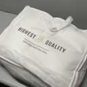 L LOVSOUL Goose Feather Down Fiber Comforter Oversize King Size, 100% Organic Cotton Fabric Duvet Insert,1200TC,750+Fill Power, Hotel Collection, All Season White Bedding Comforters with 8 Tabs