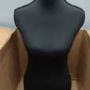 Mannequin Body Dress Form Torso Female Manikin 49.6-63.4 Inch Height Adjustable Wooden Tripod Stand High Density Foam Portable Display Mannequin (Black, 49.6-63.4 Inches)