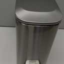Homie Soft Close, Slim Trash Can 6 Liter / 1.6 Gallon with Anti - Bag Slip Liner and Lid, Use as Mini Garbage Basket, Slim Dust Bin, or Decor in Bathroom, Restroom, Kitchen, or Bedroom