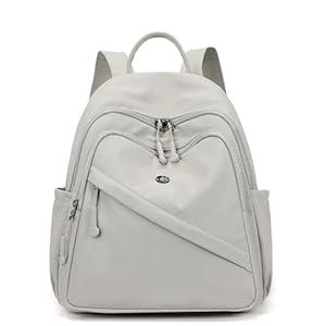 Tanweibago Mini Nylon Women Backpacks,11L Small Ladies backpacks Casual Lightweight Women Shopping Travel Daypack (Grey)