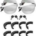 2 Pcs Upgrade Semi Truck Locking Fuel Cap Cover, Truck Fuel Tank Cap Lock with 4 Keys, Fit for Kenworth, International, Mack, Volvo