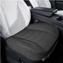 Luxury Faux Leather Car Seat Cover - Anti-Slip Waterproof Drive Seat Cushion Car Front Bottom Seat Cover with Storage Pocket - Universal Full Wrap Seats Protector for Cars SUV Trucks (Black)