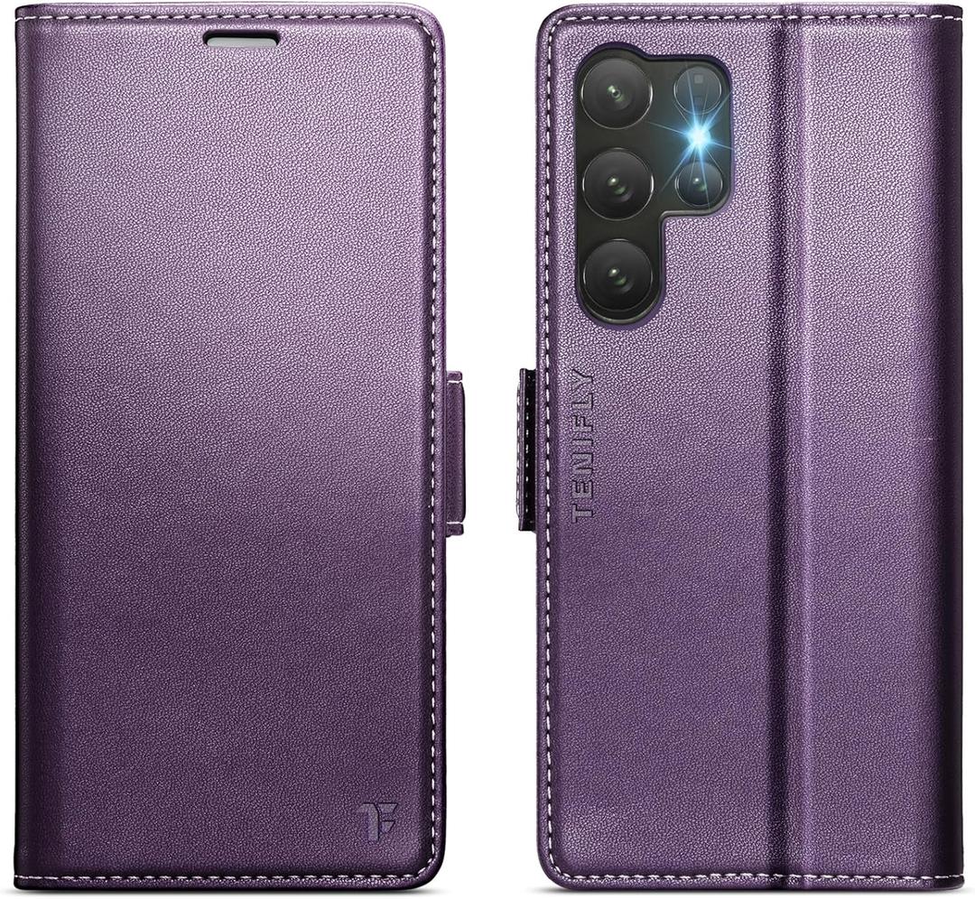 for Samsung Galaxy S26 Ultra Case Wallet with RFID Blocking Card Holder, PU Leather Kickstand Protective Flip Phone Cover Fit for Galaxy S26 Ultra 6.9", Purple