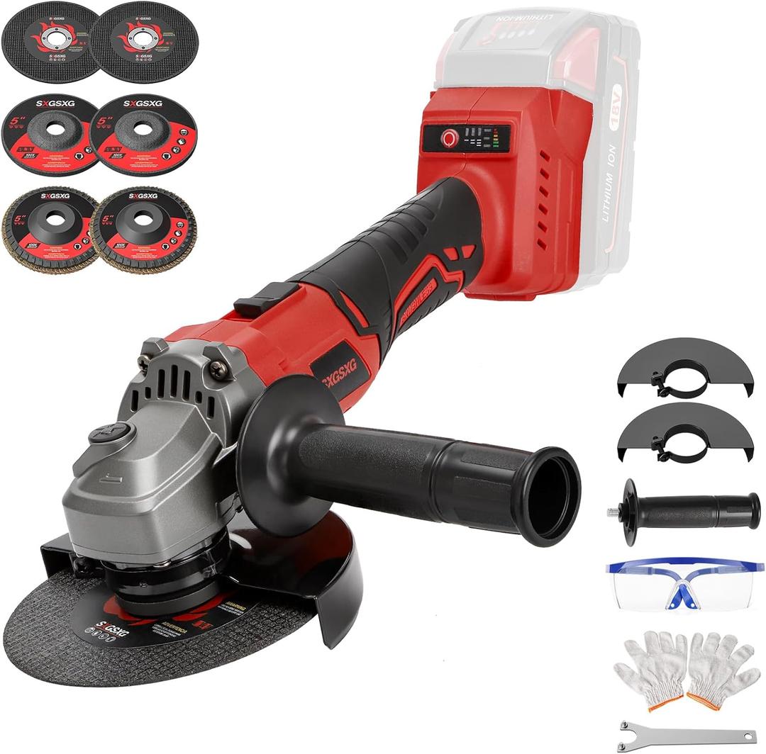 Angle Grinder Cordless for Milwaukee M18 18V Battery, Brushless, Cordless Grinder 4 1/2", Variable Speed, Electric Power M18 Angle Grinder Tool for Grinding Cutting Polishing (Battery Not Included)