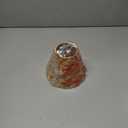 Aspen Creative 51001-1, Empire Clip-On Chandelier Lamp Shade, Natural Banana Leaf, 3" Top x 6" Bottom x 4-3/4" Slant Height