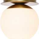 Wall Sconces, 1 Light Modern Globe Sconce in Aged Brass, Wall Light for Bedroom Bathroom Living Room & Hallway Vanity Lighting, Ceiling Light Fixture