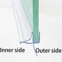 Frameless Shower Door Bottom Seal Shower Sweep with Drip Rail for 1/4" Glass, 36" Long, Vinyl, Clear