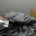 Bedsure Duvet Cover Queen Size with Fitted Sheet - 4 Pieces Prewashed Cotton-Like Extra Soft Bedding Set, Includes 1 Duvet Cover 90x90 Inches, 2 Pillow Shams, 1 Fitted Sheet, Dark Grey