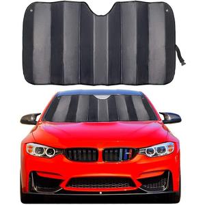 Car Windshield Sunshade Thicken 5-Layer UV Reflector Auto Front Window Sun Shade Visor Shield Cover,Keep Vehicle Cool(Gary,57" × 27.5")